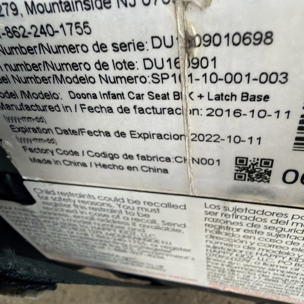 Doona Stroller Black - No Base or Canopy - As/is