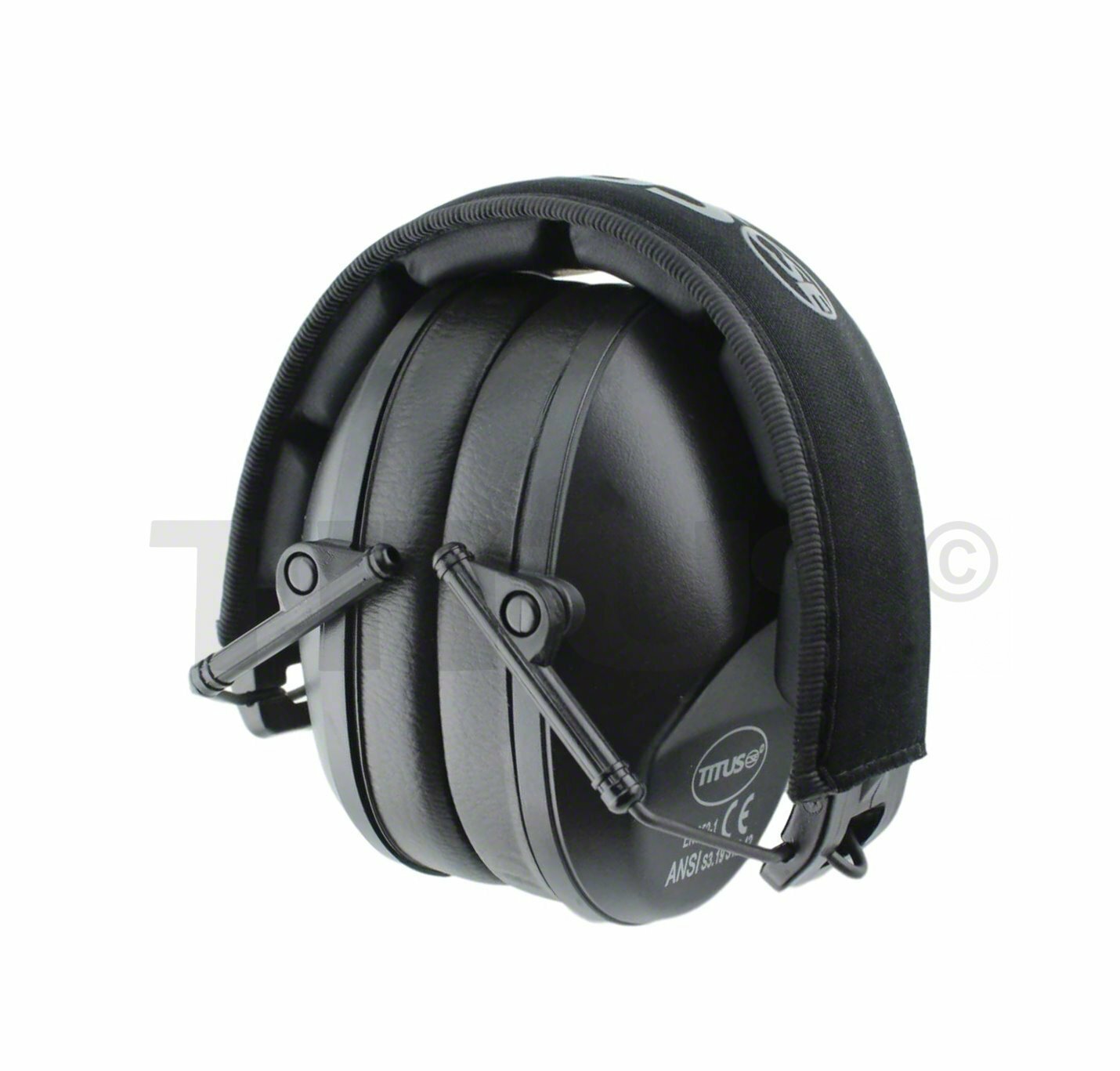 TITUS Shooting Gun Range Noise Reduction Ear Muffs High 34 NRR Protection Slim