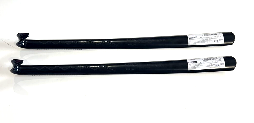 2 NEW Pack IKEA Like Style LONG HANDLE BLACK SHOE HORNS Rubberized Handle