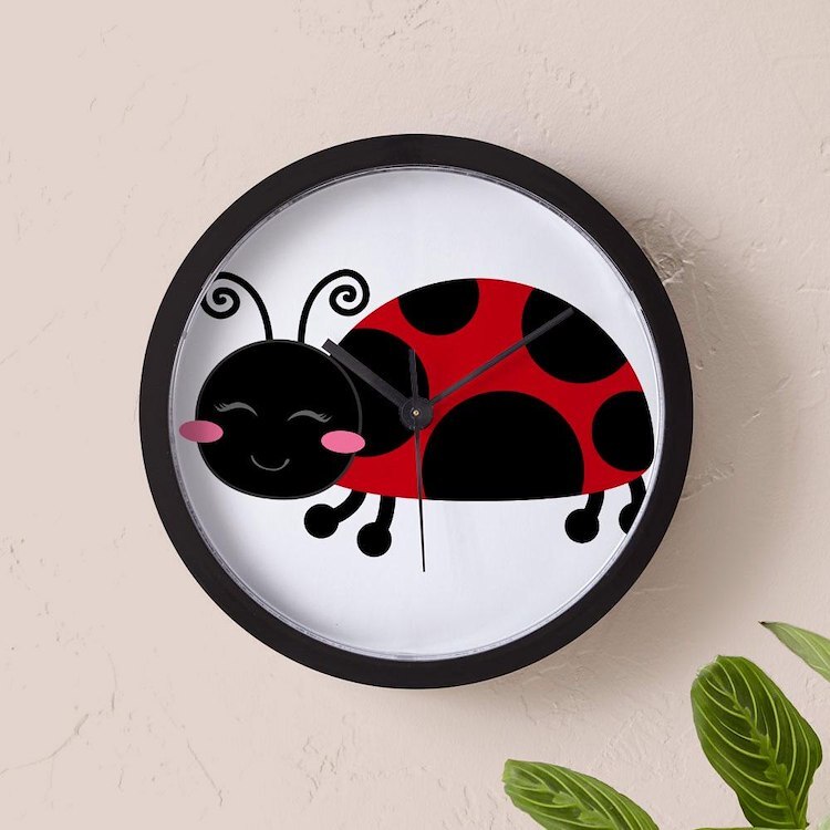 CafePress Ladybug 10" Wall Clock (139771445)