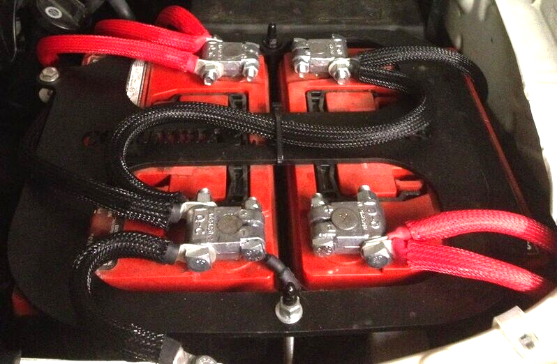 4 AWG Gauge 20ft Red + 5ft Black Flex OFC Power Wire Strands Copper Marine Cable