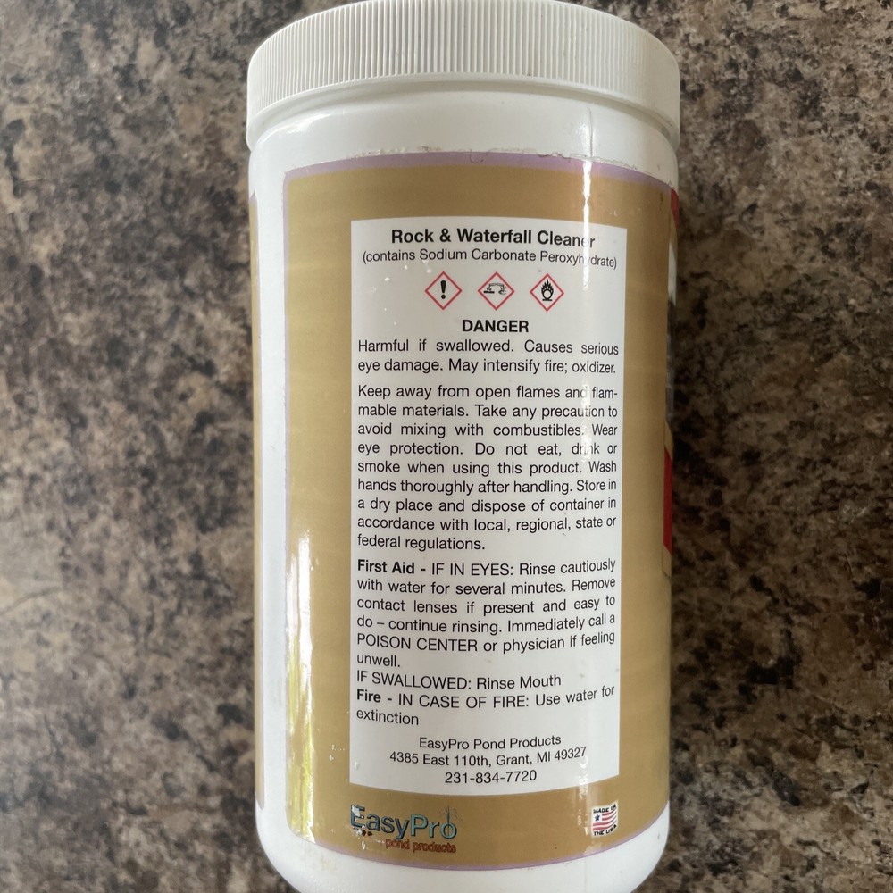 EasyPro Pond Rock Waterfall Cleaner - Oxygen Based Treatment - Used