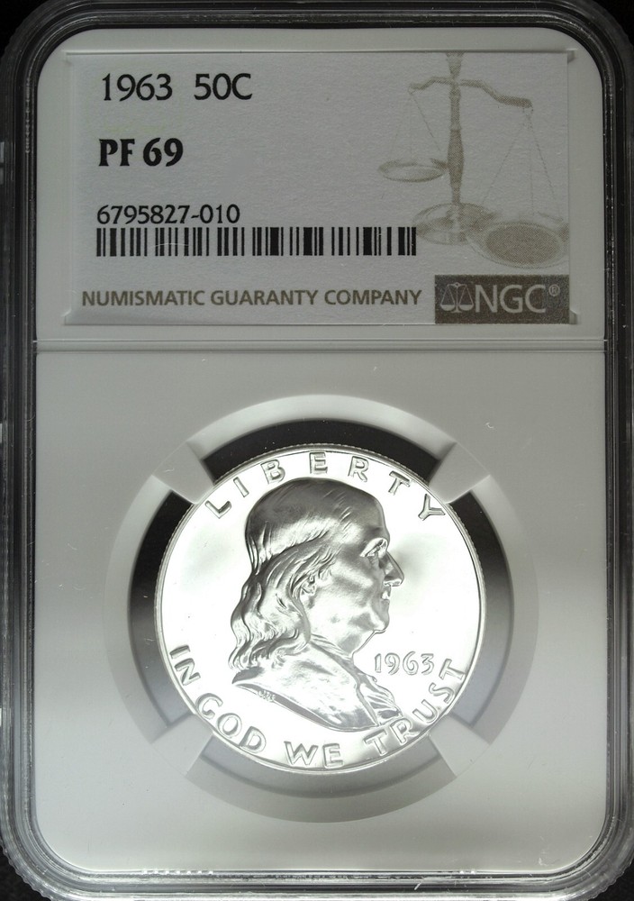 1963 NGC Proof 69 Franklin Silver Half Dollar ☆☆ Great For Sets ☆☆ 010