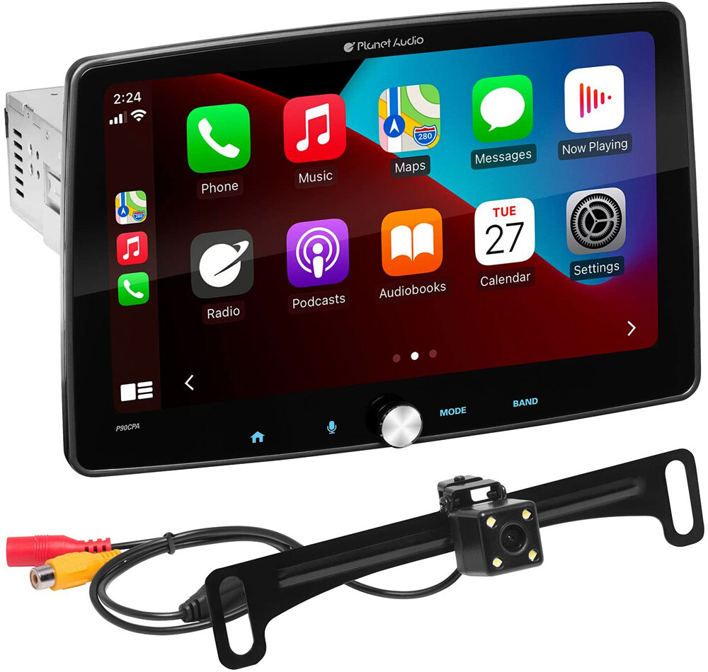 Planet Audio P90CPAC Single-DIN, Apple CarPlay&Android Auto,MECH-LESS Multimedia