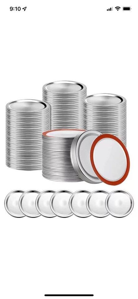 canning lids regular mouth 200 count 70 mm with permanent marker