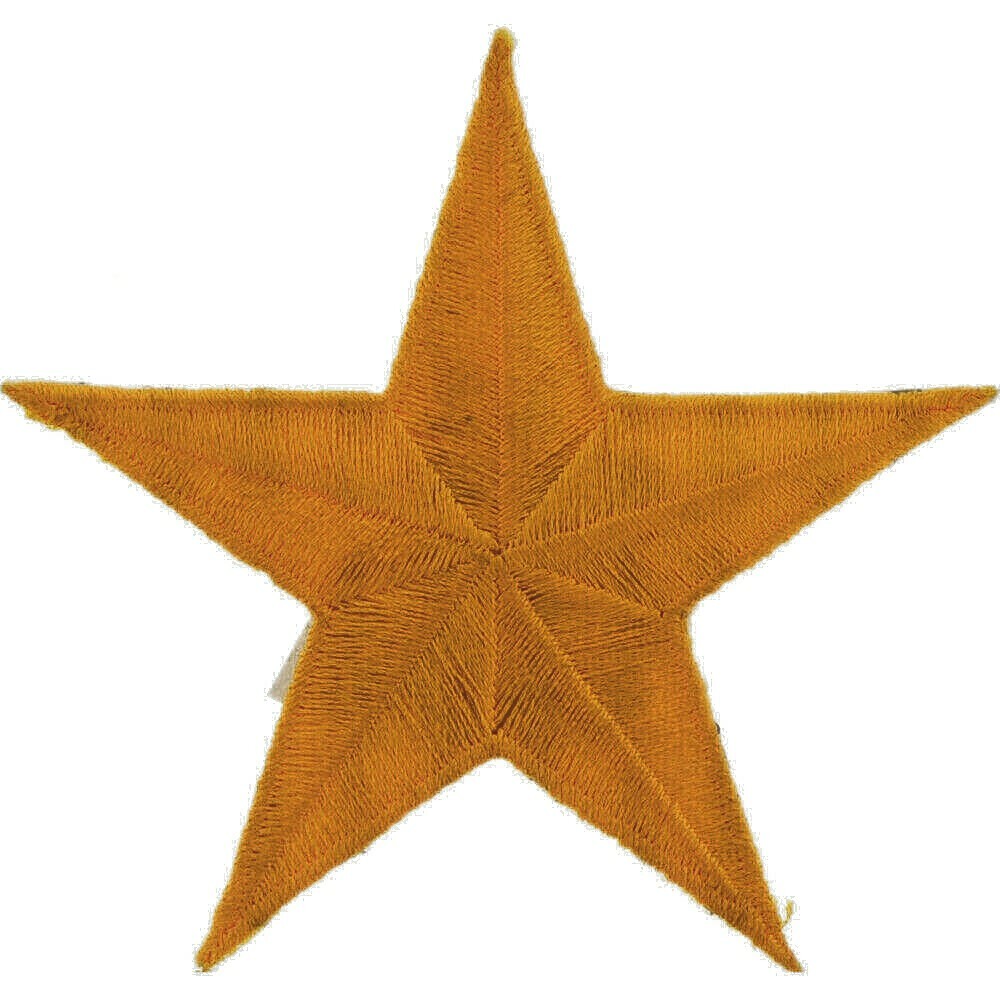 STAR GOLD Embroidered Shoulder Patch 3" (0355)