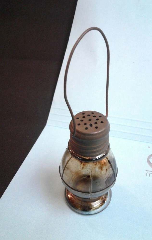Antique Toy Lantern Glass Candy Container