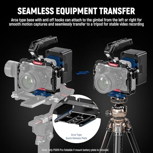 Foldable V Mount Battery Plate with Arca Type Quick Release Camera PS015 Pro