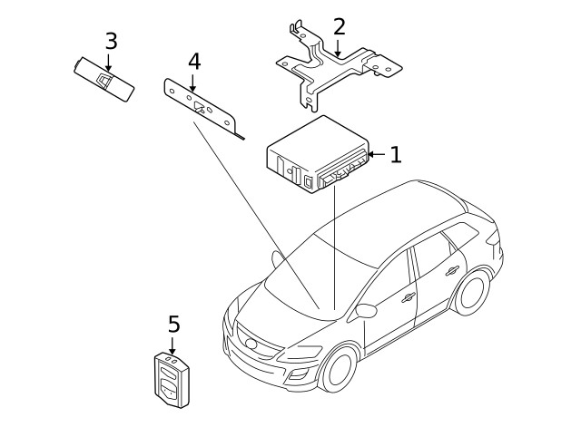 Genuine Mazda Keyless Entry Transmitter TDY2-67-5RYA