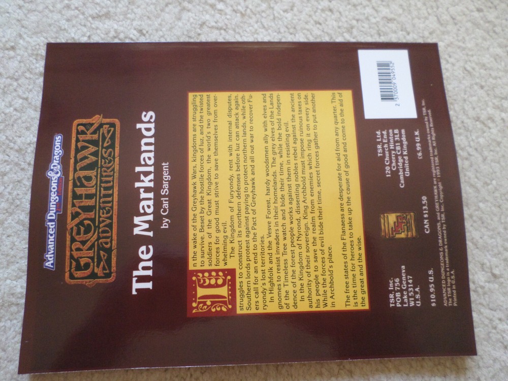 WGR4 the Marklands Dungeons & Dragons Greyhawk