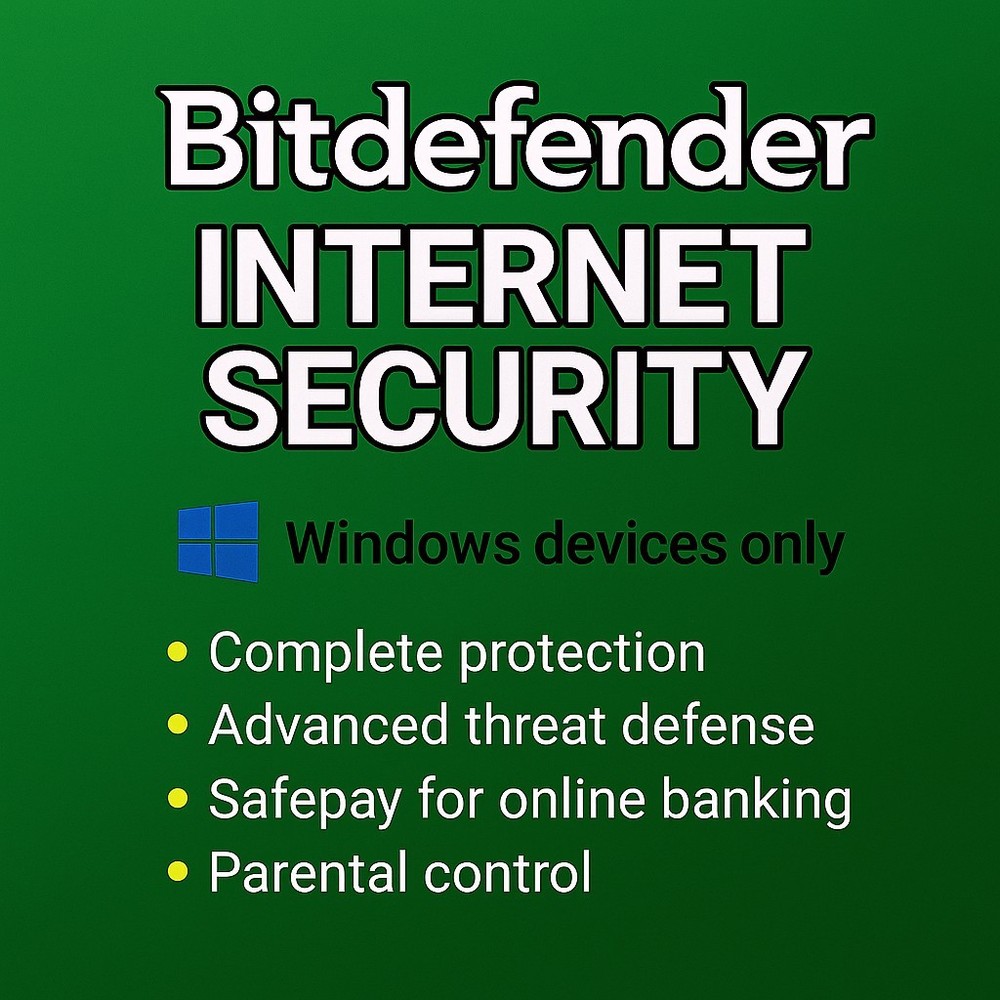 Bitdefender Internet Security - 3 Years 5 Devices (Windows Devices Only)