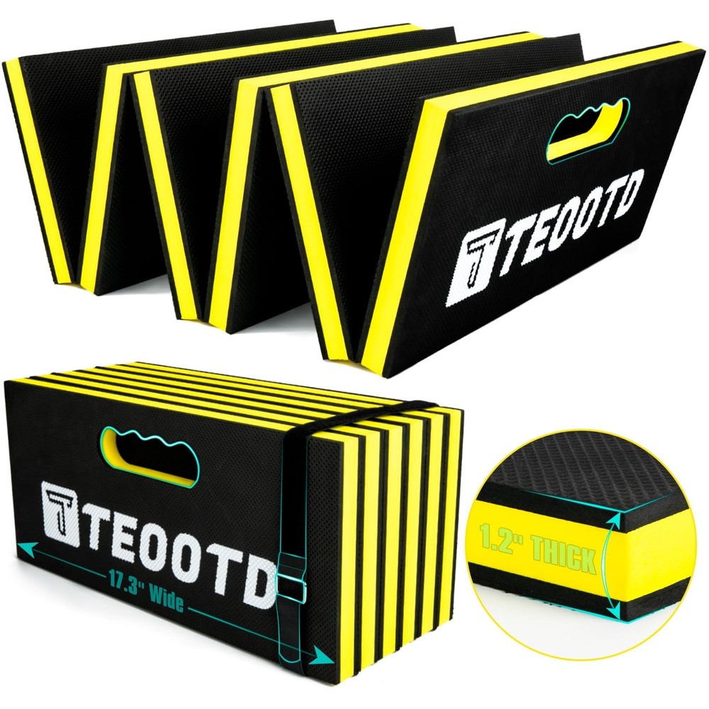 1.2" Extra Thick Foldable Kneeling Pad with Handle & Storage Belt, 5 Fold Mul...