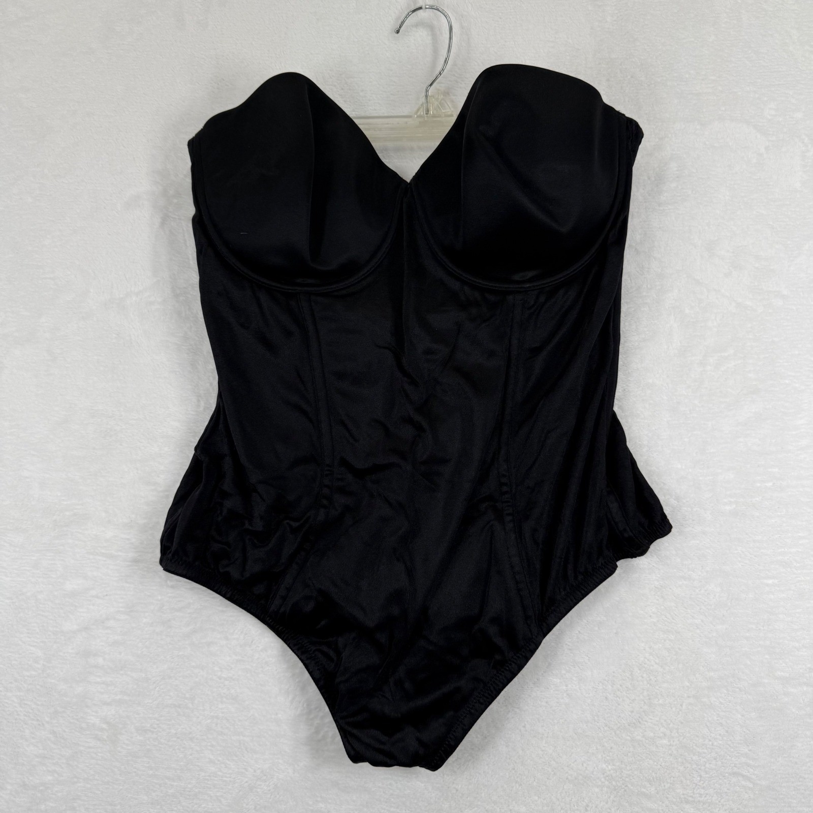 Cabernet Black Strapless Underwire Bodysuit Shaper 38C Style 8609 Sweetheart