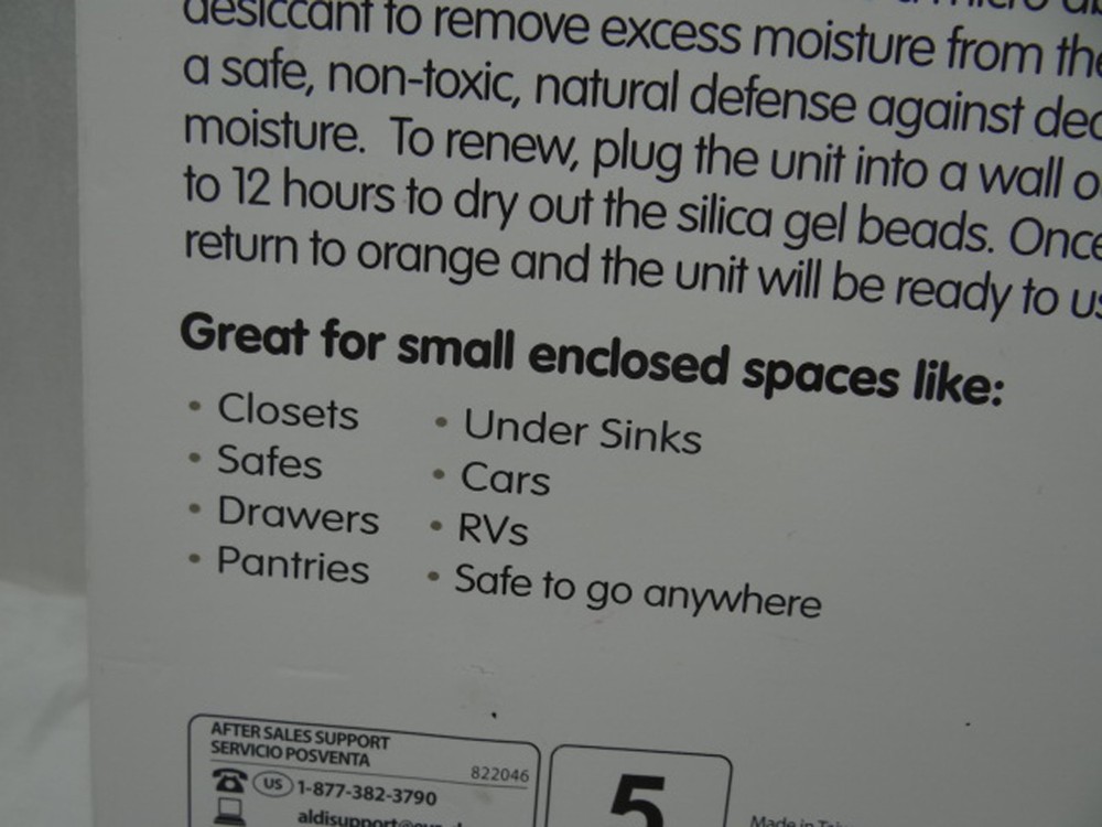 Easy Home Renewable Mini Dehumidifier, White