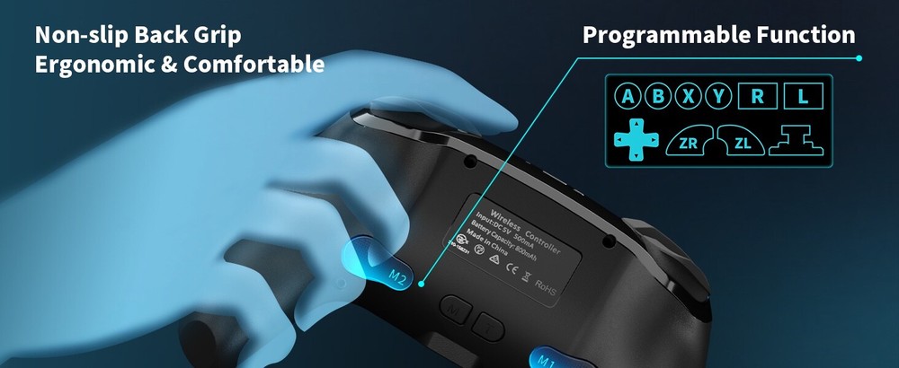 Wireless Switch Controller for Switch/Lite/OLED/Windows with Turbo/Vibration