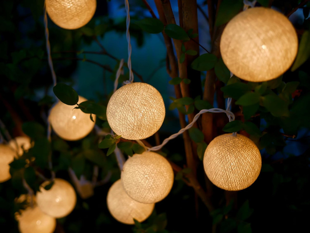 Mini Christmas Lights String Warm White Vintage Short Strand String Lights, Clea