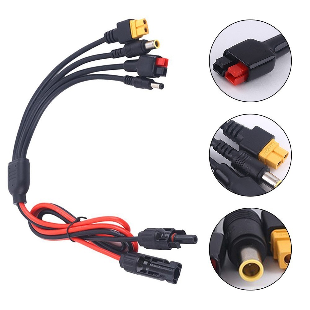 High Efficiency 4 in 1 Solar Panel Connector Adapters for Power Stations