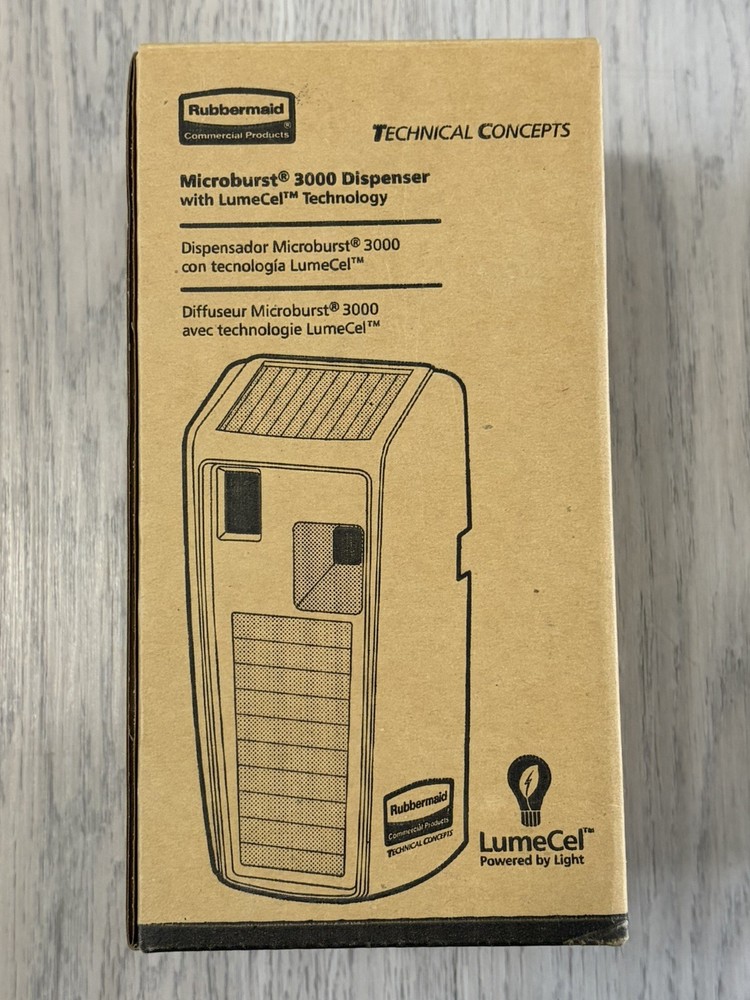 Chrome Rubbermaid Microburst 3000 Dispenser W/ LumeCel Tech
