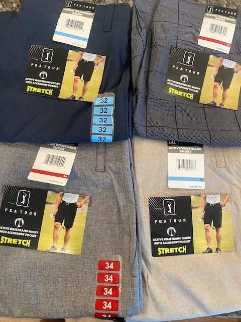 PGA Tour Mens Active Waistbands Golf Strech Shorts SELECT COLOR & SIZE $65 MSRP