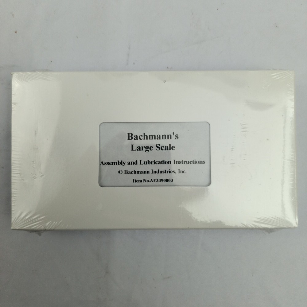 Bachmann Train large Scale Assembly & Lubrication Instructions VHS Tape SEALED