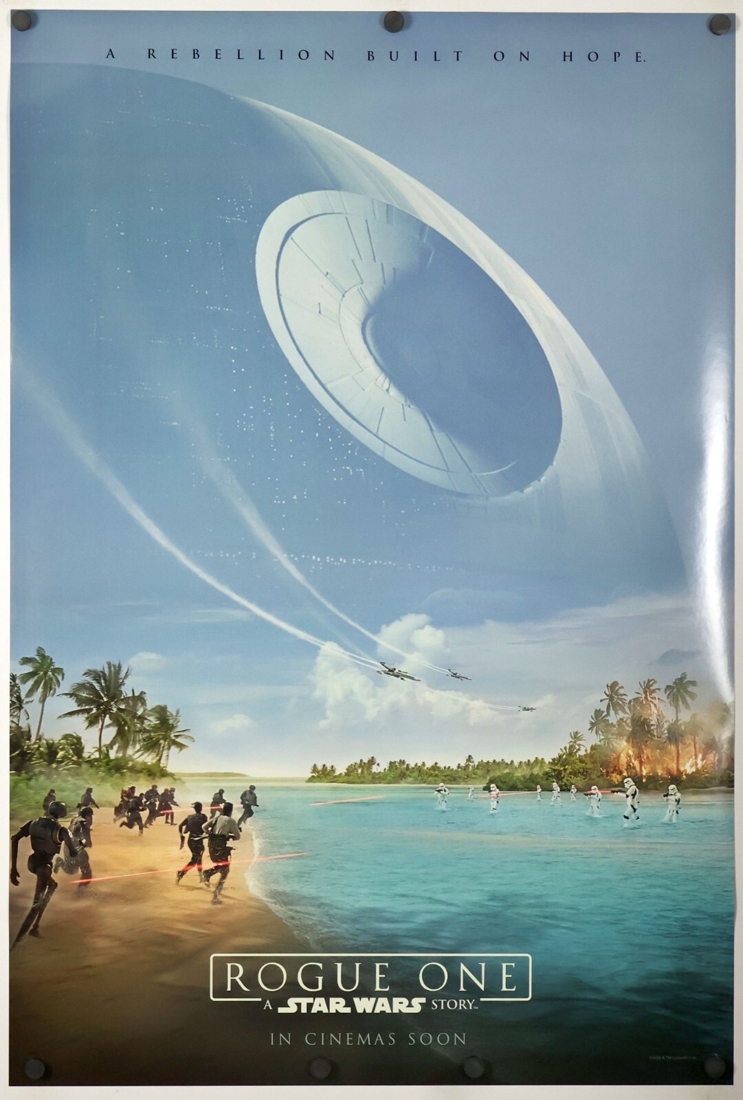 Rogue One A Star Wars Story  - original DS movie poster 27x40 D/S Beach Advance