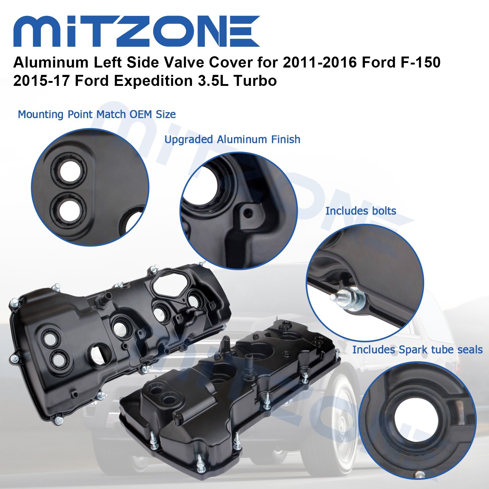 2x Valve Covers Set for 2013-2016 Ford F-150 2015-17 Ford Expedition 3.5L Turbo