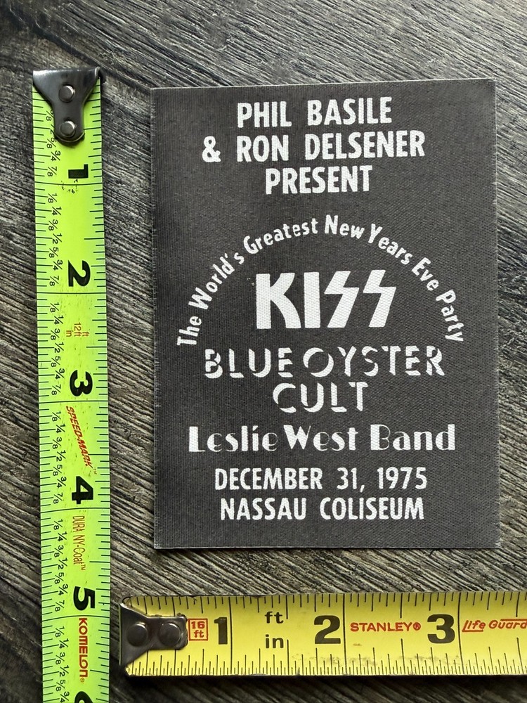 KISS Pass Satin Alive Tour Nassau NY Dec 31 1975 New Year's Eve Vintage Aucoin C