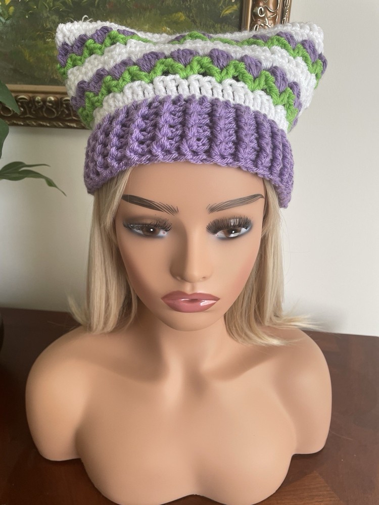 Tulip Cat Ear Beanie Hat - Handmade