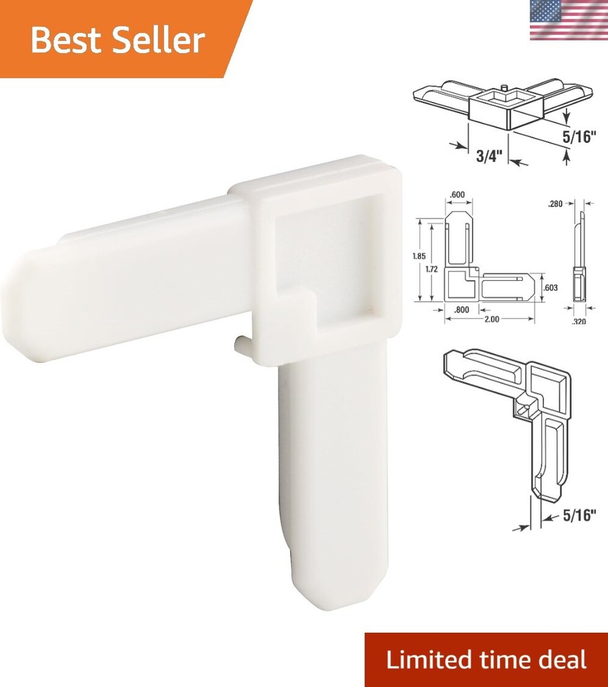 White Plastic Screen Frame Corner Mounts for Fast DIY Window Repair - 50 Pack
