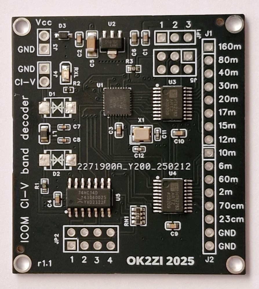 ICOM CI-V band decoder and BCD transcoder