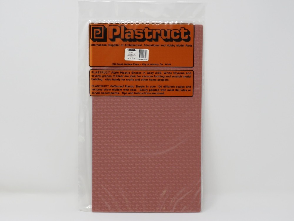 Plastruct 91671 Interlocking Paver Paving Walkway Patterned Sheets O Scale 1:48
