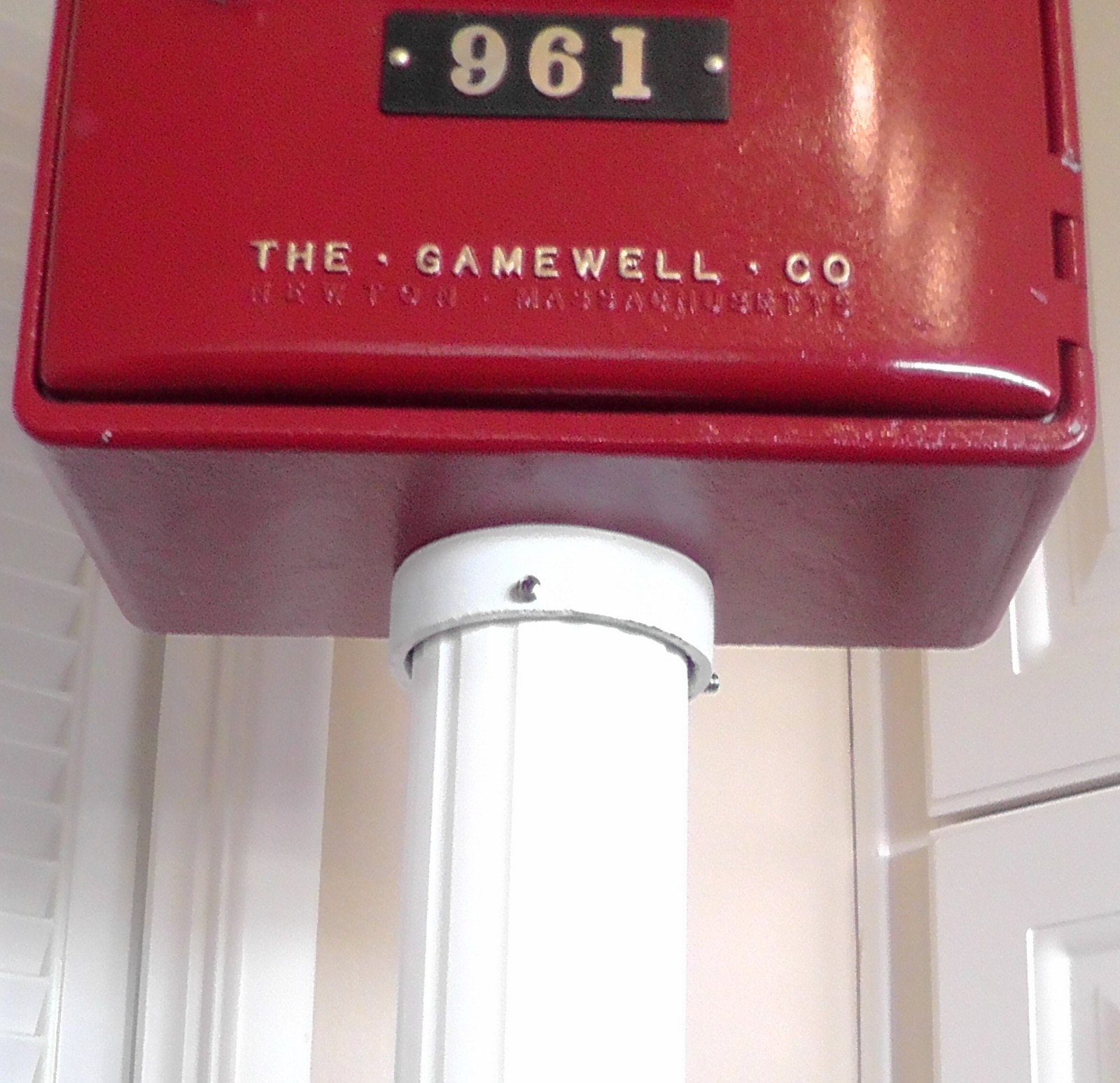 Post Pedestal for mounting a Police Gamewell Call Box or Fire Alarm Box
