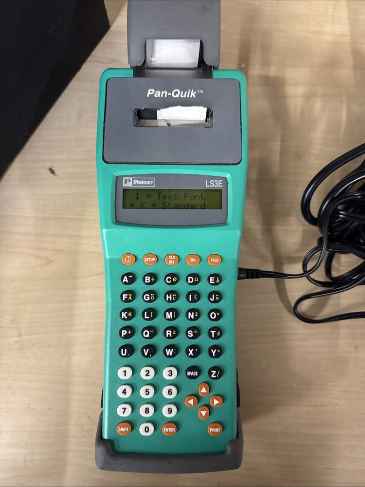 Panduit Pan Quik LS3E handheld label printer dot matrix - With Case