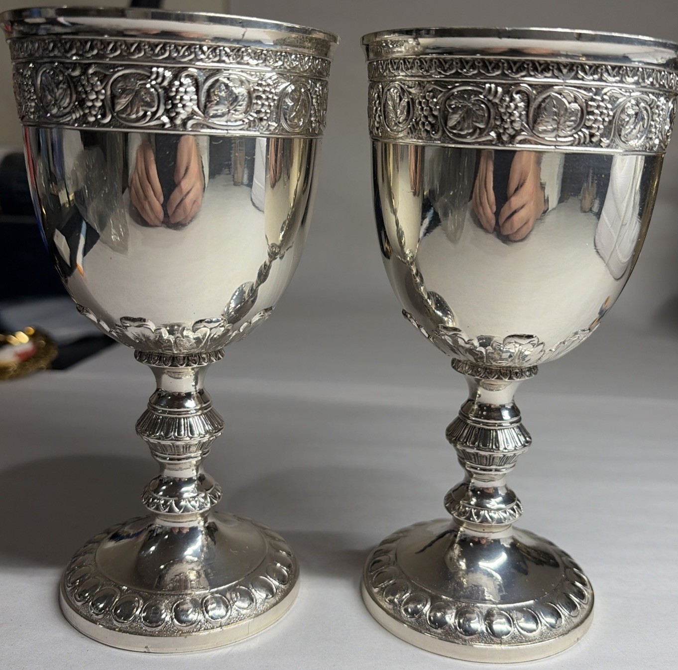 Vintage Raimond Silverplate Goblets Set of 2
