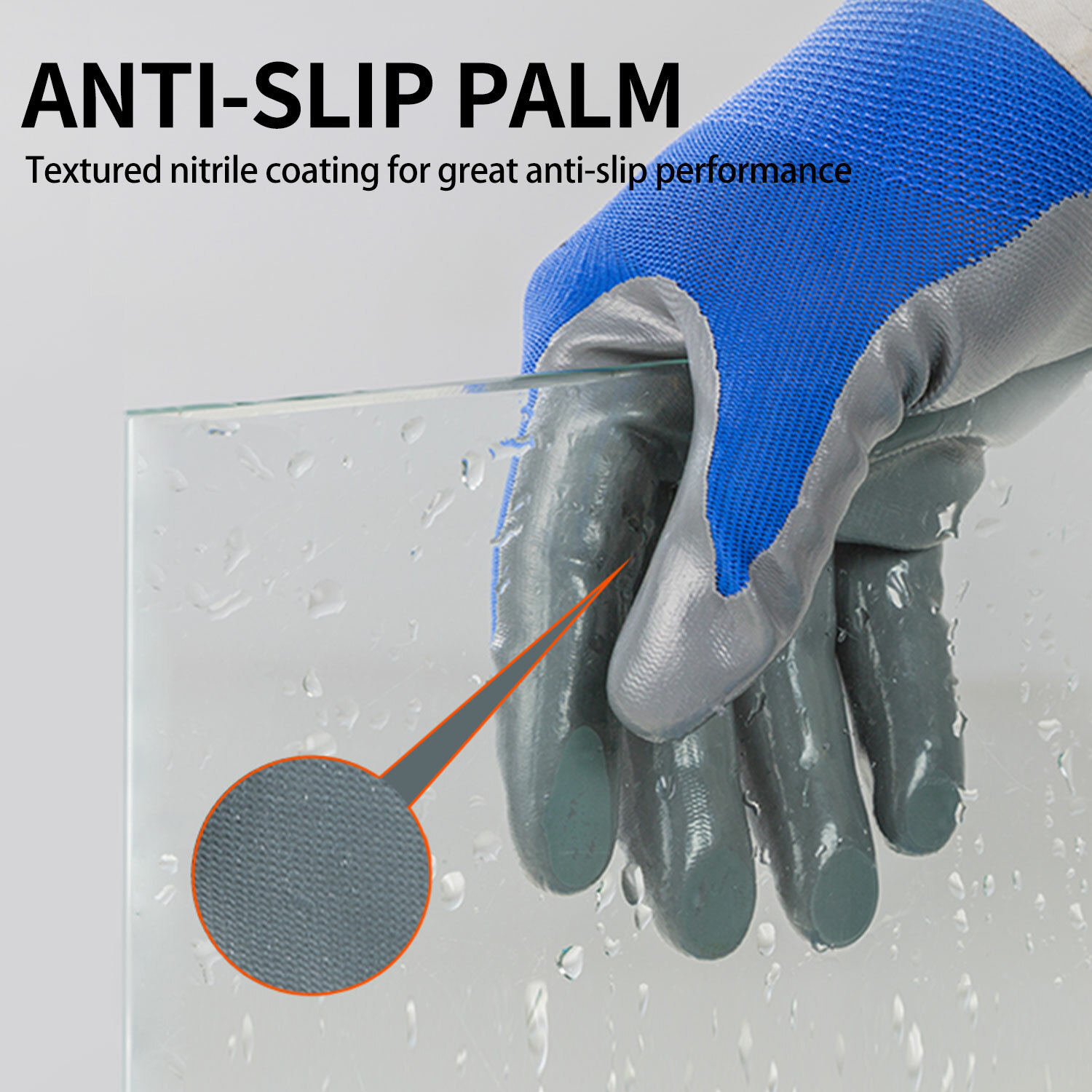 Vgo 3/5/10 Pairs Nitrile Coat Garden Gloves,Construction Work Gloves(NT2110)