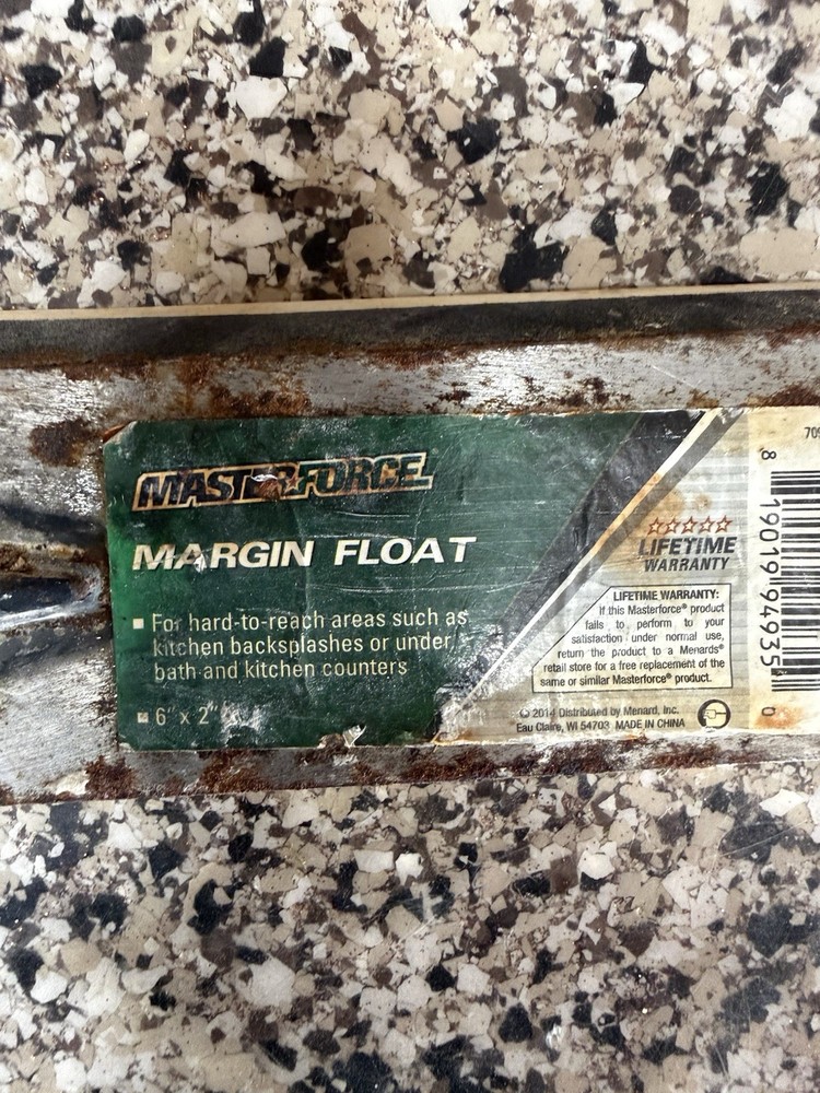 Masterforce Margin Float Plastic Metal Green Handle 6 x 2 Inch Single Piece