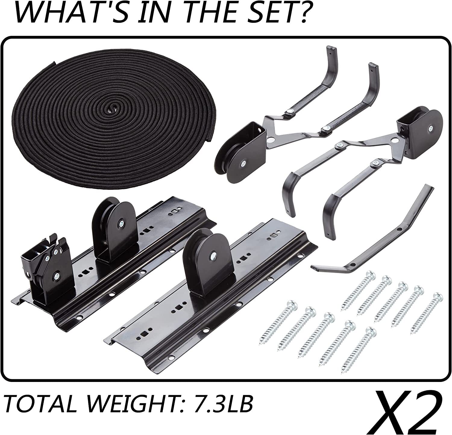 Cartman Bike Hoists Set of 2, Ceiling Mount Lift
