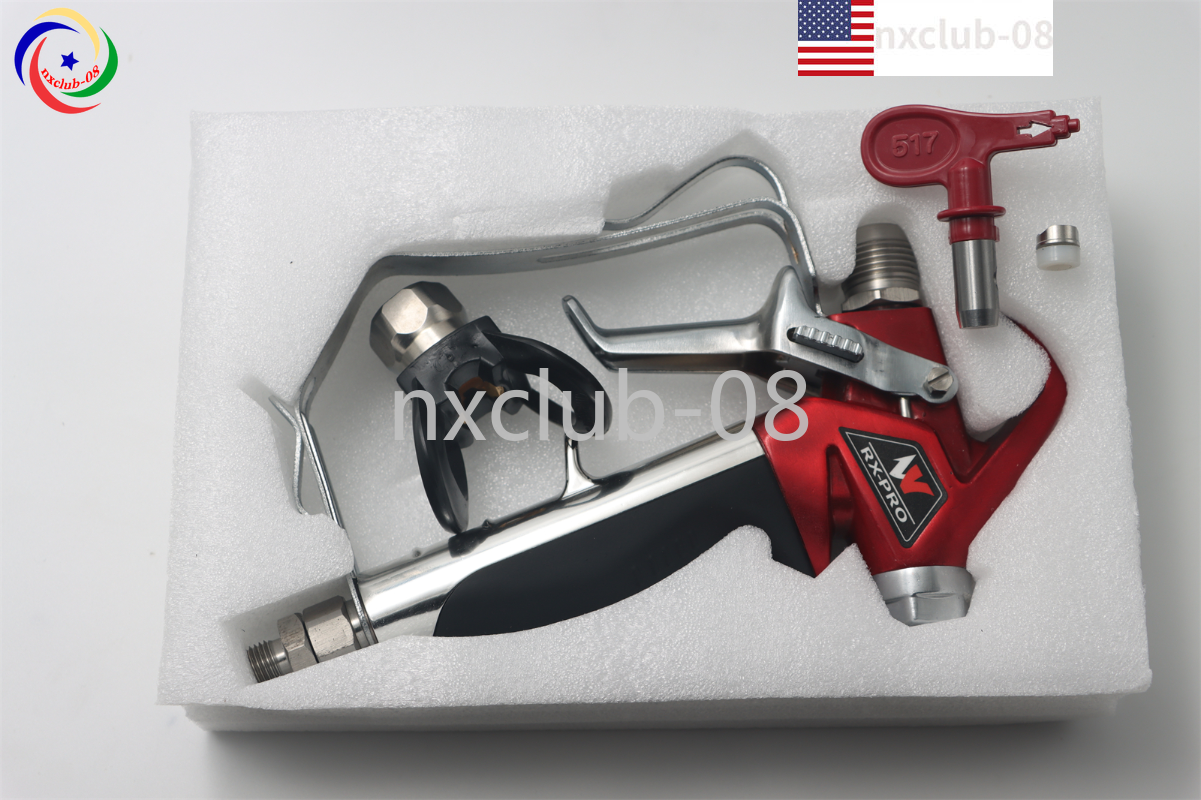 538020 2 Finger Airless Spray Gun RX-Pro Red Series W/ 517 Tip & Guard Titan New