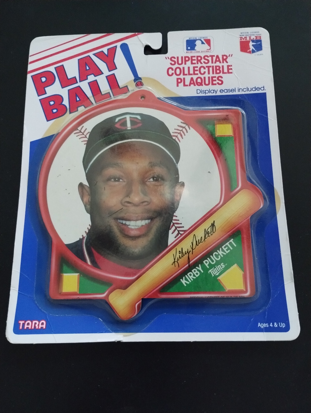 1989 Play Ball Tara Kirby Puckett Superstar Plaque Sealed