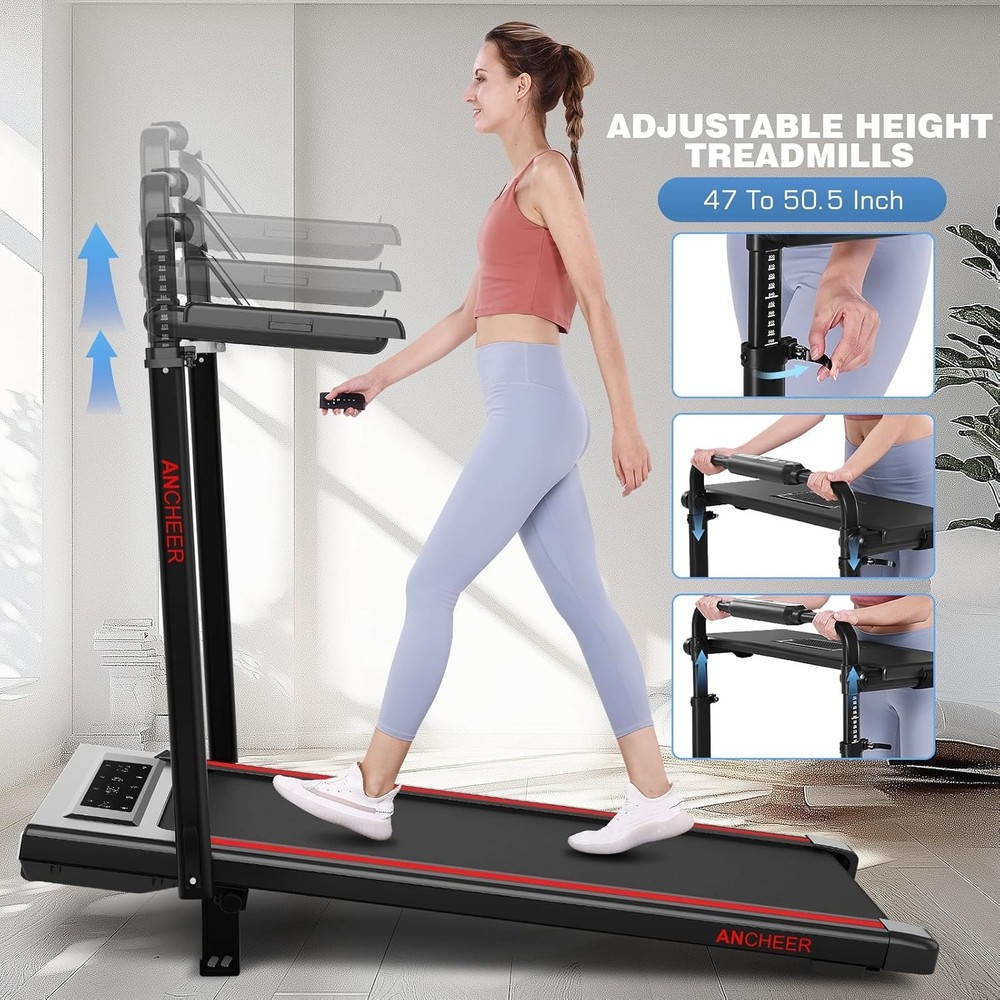 Foldable Under Desk Treadmill for Home Use, Remote-Controlled with LED Display#