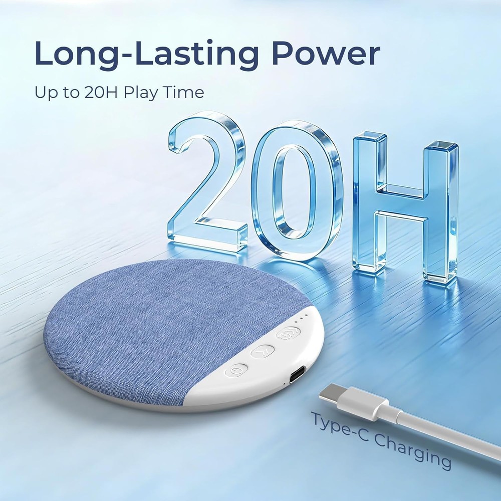 2PCS Under Pillow Speaker For Sleeping Bone Conduction Speaker White Noise Timer