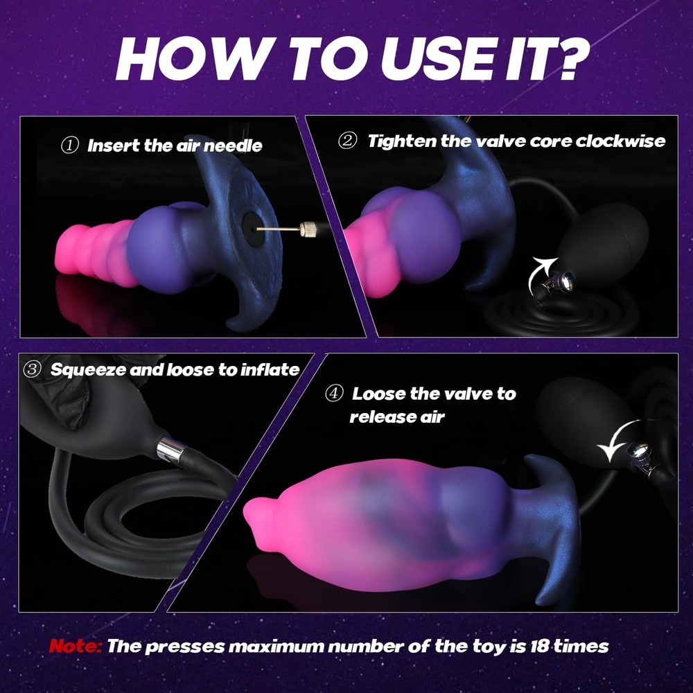 Inflatable Butt Plug Knot Large Buttplug,Large Anal Plug Wearable Inflatable Dil