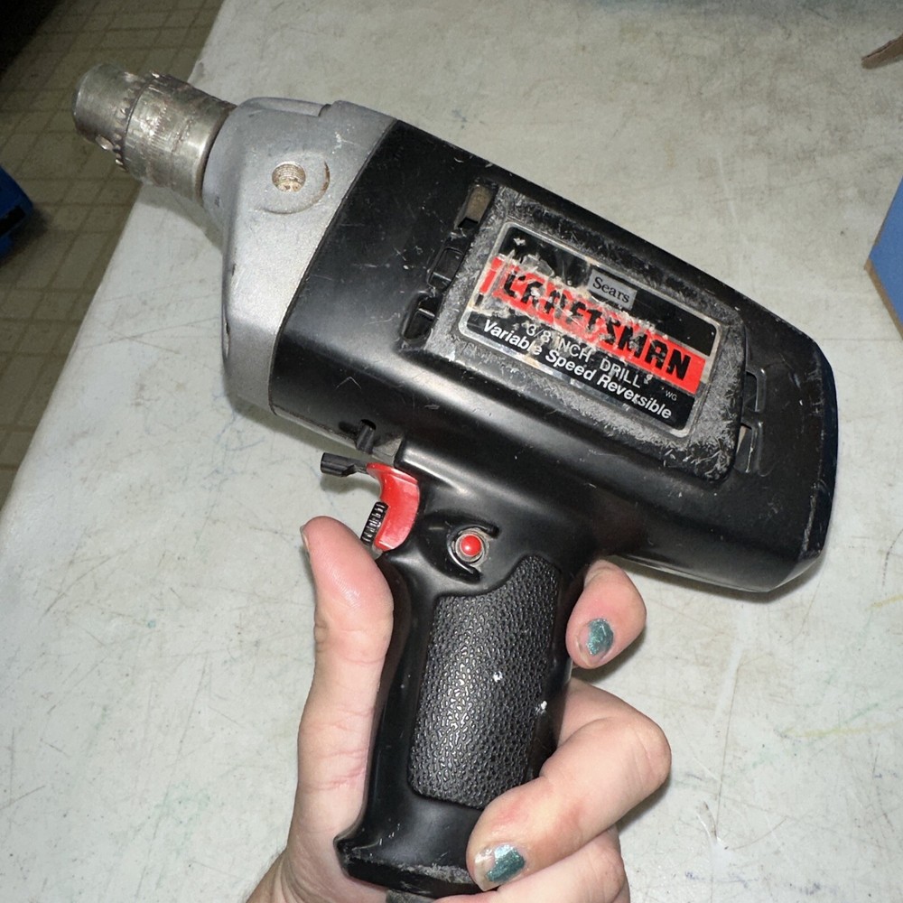 Vintage Sears, Roebuck & Co,3/8" Drill Model #315 Variable Speed Reversible Work