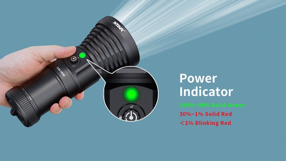 XTAR D28 3600 Lumen Diving Flashlight FULL SET + SILICON GREASE - 2023 MODEL