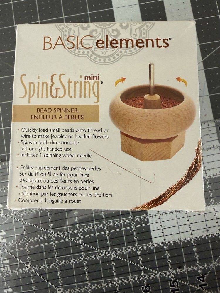 Bead Spinner Spin & String (SW16) Mini Wooden Bead Stringing Tool Beadsmith