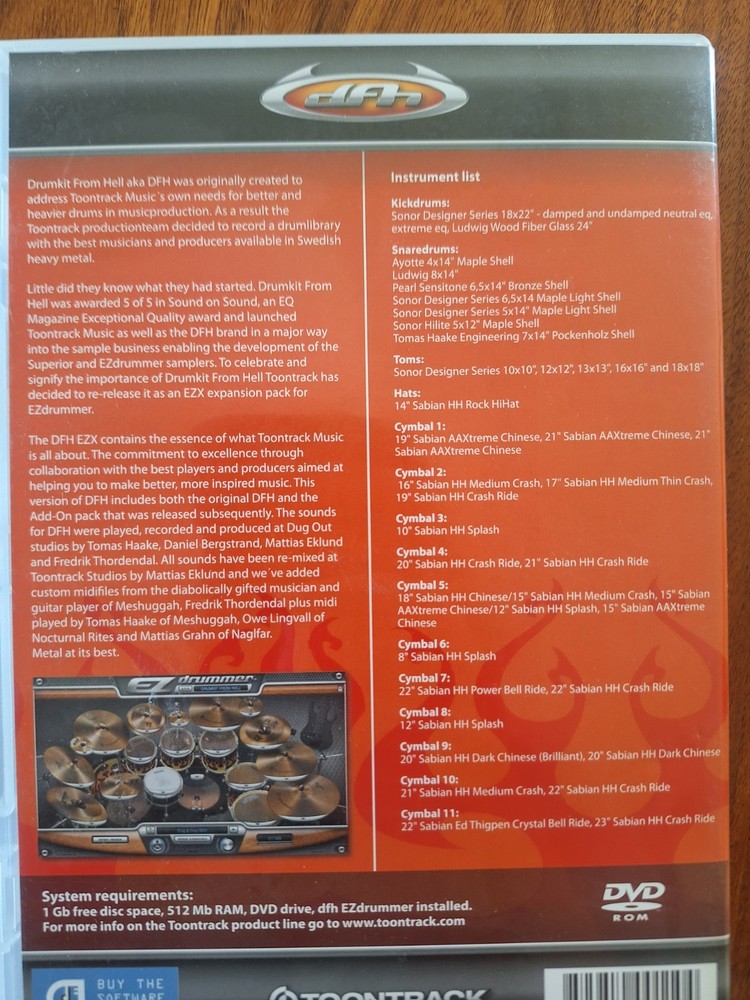 TOONTRACK EZX Drumkit From Hell