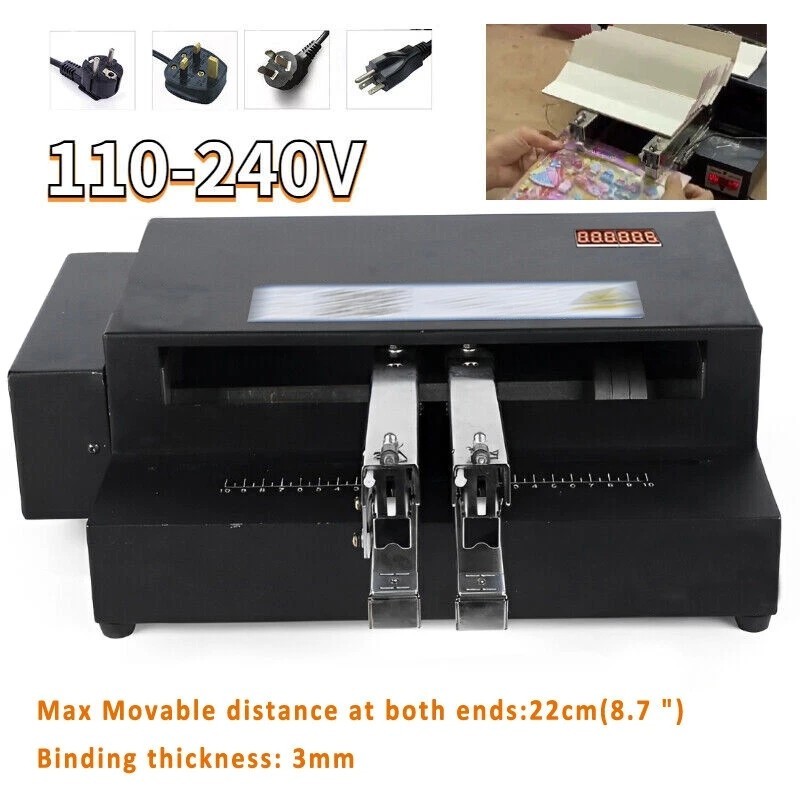 Double Head Stapler Multi-head Electric Card Binding Machine Automatic Binder