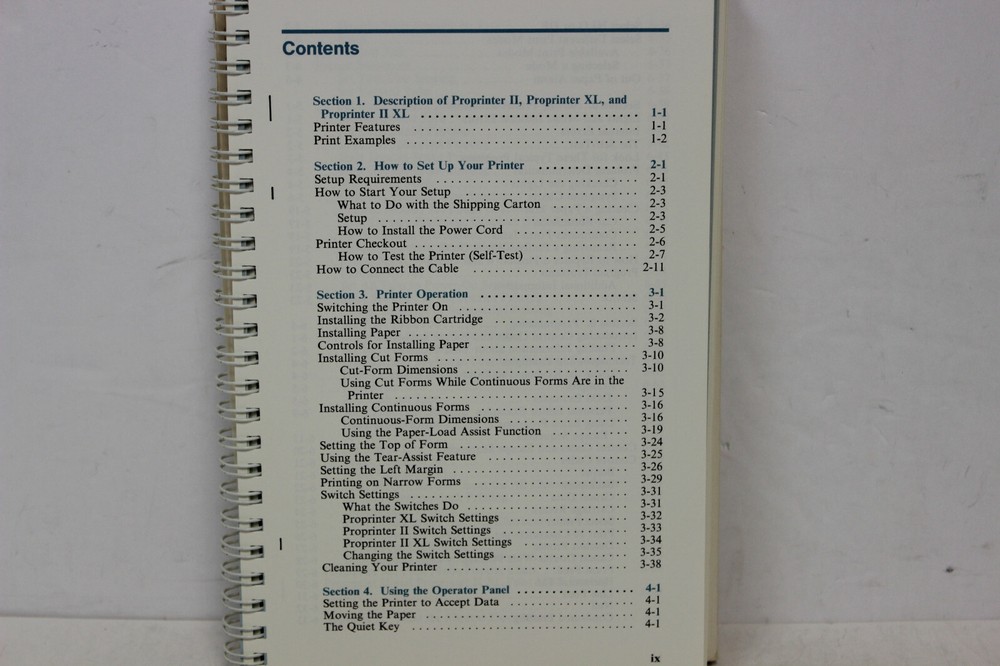 IBM PROPRINTER II PROPRINTER XL AND PROPRINTER II XL GUIDE TO OPERATIONS
