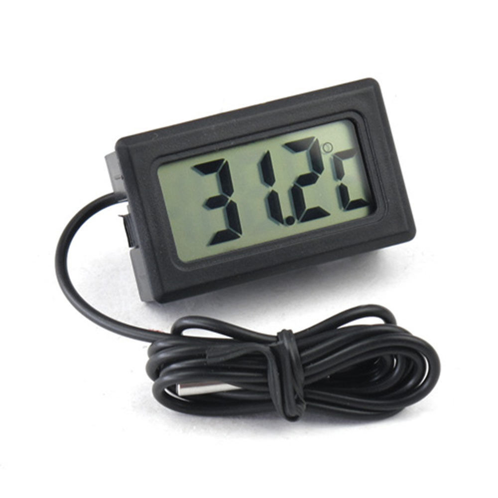 Tester Car Digital LCD Temperature Thermometer Meter Temp Sensor 1m Probe Black