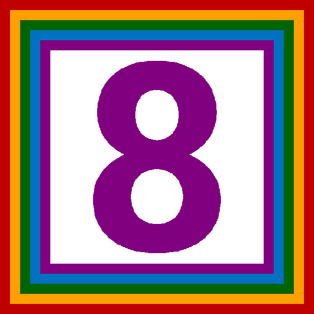 30 Custom Number Eight Personalized Address Labels